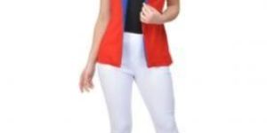 Castle Red Cotton Knitted Jacket