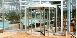 Automatic Revolving Door with Push and Go