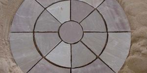 Autumn Brown Circle Paving