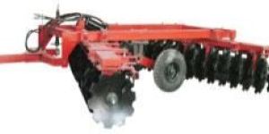 wing-folded hydraulic offset medium disc harrow
