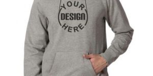 Printed Hoodies Gray