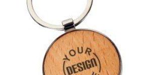 Wooden Round Shape Key Ring