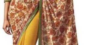 Floral Print Cotton Silk Saree