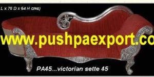 Silver Victorian Settee