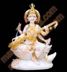 Maa Saraswati Marble Statue
