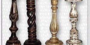 Hand Carved Candle Stands