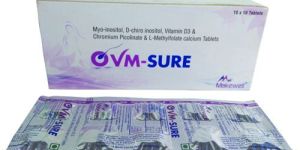 OVM-Sure Tablets Myo-inositol, D-chiro inositol, l-methylfolate, vitamin D3, Chromium Picolinate mouth dissolving tablet