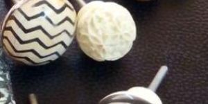 Horn Bone Resin Wood Brass Door Knob