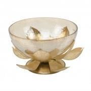 DECORATIVE HAMMERED GLASS BOWL