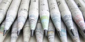News Paper Pencils