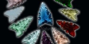 Multi Color Glass Native Arrowheads