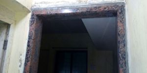 Solid Brown Granite Door Frame with Champer