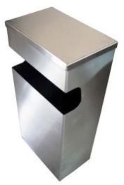 Stainless Steel Wall Pole Mounted Bin