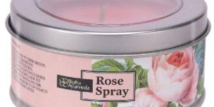 Rose Spray Tin Candles
