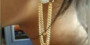 Kundan Stone with Golden Chain Earring