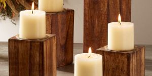Wooden Candle Holder