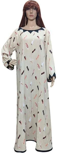 PRINTED RAYON GOWN/MAXI
