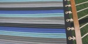 Striped Pattern Olefin Fabric Hammock