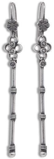Silver Oxidised Long Dangle Earring