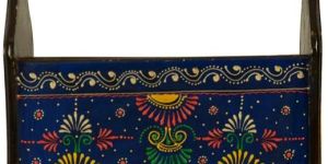 Wooden Colourful Magazine Holder