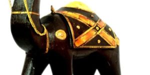 Wooden Fetching Brass Fitted Camel