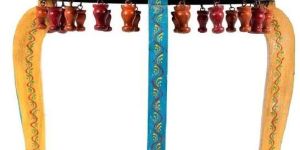 Wooden Multicolor Round Table