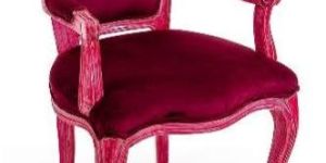 MAROON WOODEN CHAIR