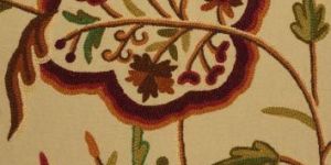 Watlab Crewel Fabric Hand Embroidered Cotton Fabric