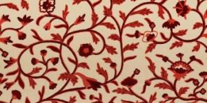 Zanskar Crewel Work Hand Embroidered Cotton Fabric