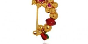 GOLD SYNTHETIC STONE NATH