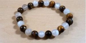 Tiger Eye with Rainbow Moonstone Bead Bracelet