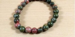 Unakite Bead Bracelet