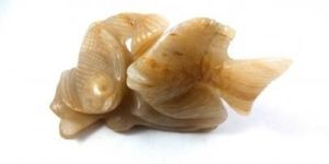 Yellow Aventurine Pair of Fish Natural Gemstone Original Stone