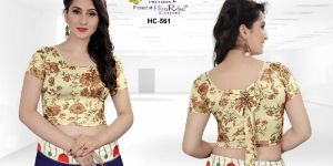 Stretchable Digital Flower Printed Blouse