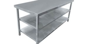 Table with Two under Shelves