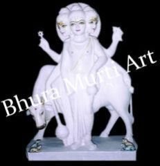 White Marble Dattatreya Statue
