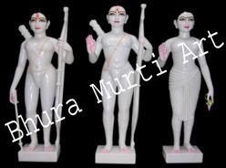 White Marble Iskon RAM Darbar Statue