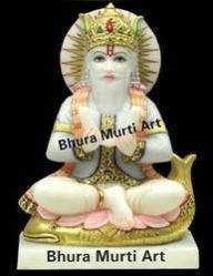 White Marble Jhulelal Statue