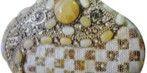 Yellow & White Clutch Purse