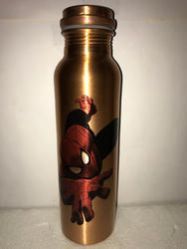 Spiderman Print Copper Bottle