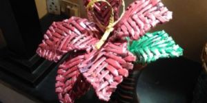 Newspaper Weaving Flowers