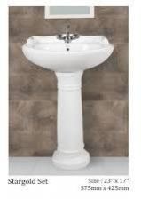 Plain Stargold Pedestal Wash Basin