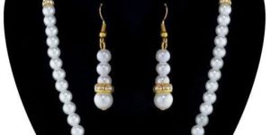 Plated Austrian Stone Pearl Mala Set