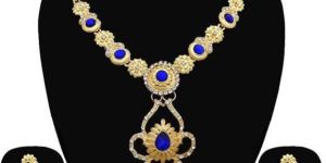 Blue Stone Necklace Set