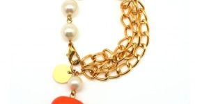 Pearl Metal Chain Bracelet