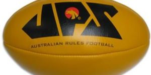 Yellow Genuine Leather Aussie Rules Football