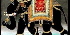 Handmade Batik Elephant Wall Tapestry