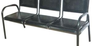 Black 3 Seat Waiting Chair