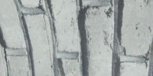 Matte Gray Brick Print Vinyl Wallpaper