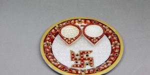 Pooja Thali Two Diya